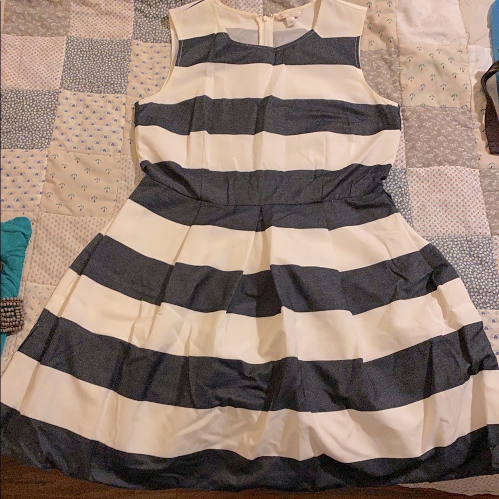 GAP Navy and White Stripped Dress with pockets